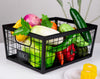 Rae Dunn Black Galvanized Metal Basket 