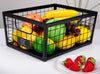 Rae Dunn Black Galvanized Metal Basket 