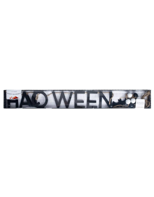 Becki Owens “Happy Halloween” 72-Inch Black Halloween Garland
