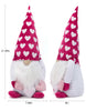 Load image into Gallery viewer, Dimension picture of the Valentine gnome. It displays the gnome from both front and side angles. In the front view, it is signaled the gnome measures 7.48&quot; in length and 21.26&quot; in height. In the side view, it is shown the depth of the gnome is 6 inches.

