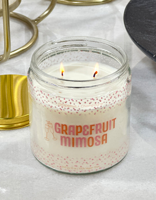 “Grapefruit Mimosa” Grapefruit + Champagne Scented Candle