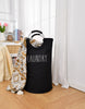 Load image into Gallery viewer, Rae Dunn Polyester Laundry Hamper with Aluminum Handles
