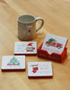 Load image into Gallery viewer, Rae Dunn Set of 4 “Tis The Season” Christmas Coasters
