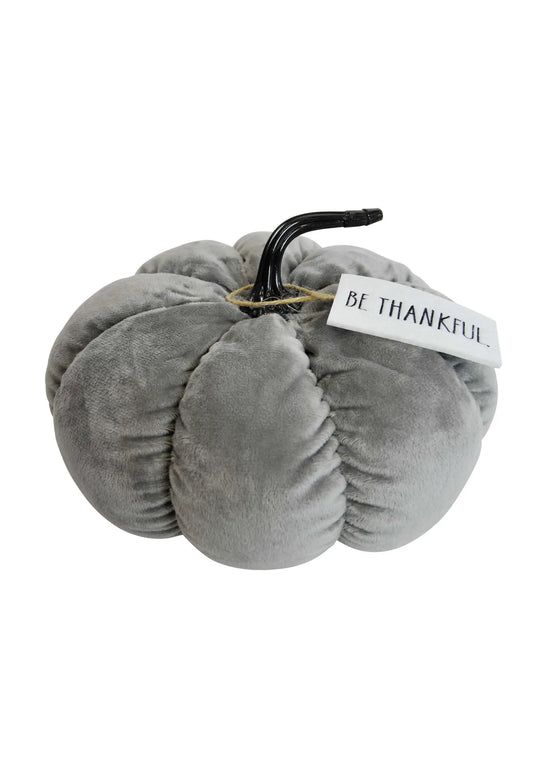 Rae Dunn “Be Thankful” Freestanding Decorative Plush Pumpkin