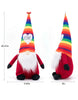 Load image into Gallery viewer, Dimension picture of the Valentine&#39;s Day gnome, presenting it from both frontal and side angles, showcasing measurements from each perspective. In the frontal view, the gnome measures 9.05 inches in length and 20.47 inches in height. From the side perspective, it is shown it measures 6 inches in depth.
