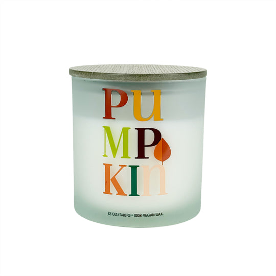 "Pumpkin" Pumpkin Pie & Toffee Scented Glass Candle with MDF Lid