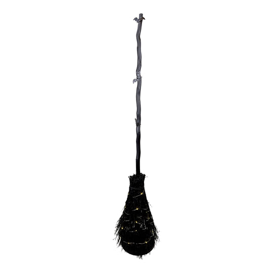 Becki Owens Halloween Theme Wood Broomstick with LED Lights