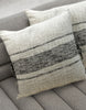 Load image into Gallery viewer, JoJo Fletcher Set of 2 White Pillow Covers with Grey Stripes

