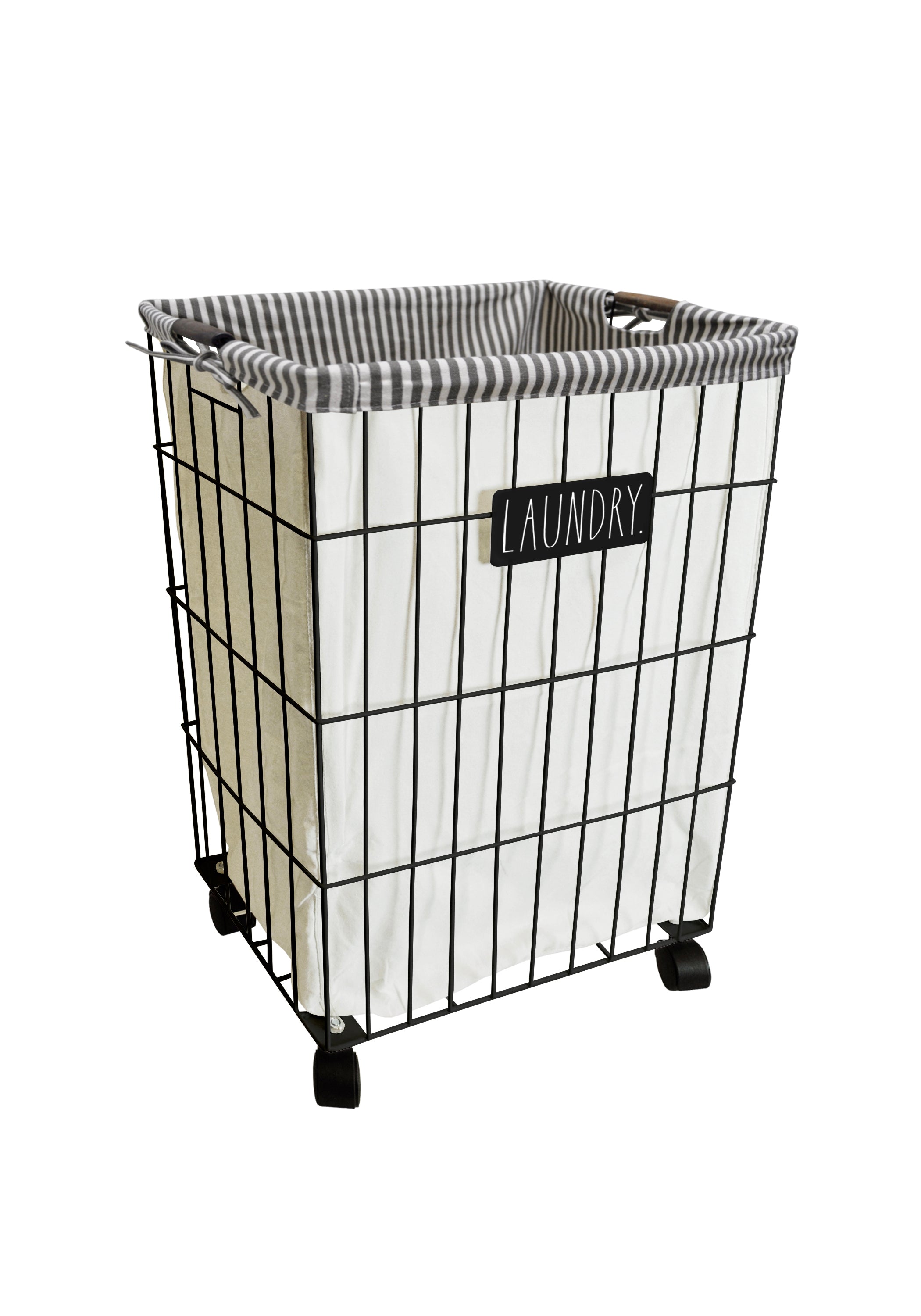 Rae Dunn Metal Laundry Hamper with Liner Design Styles DesignStyles