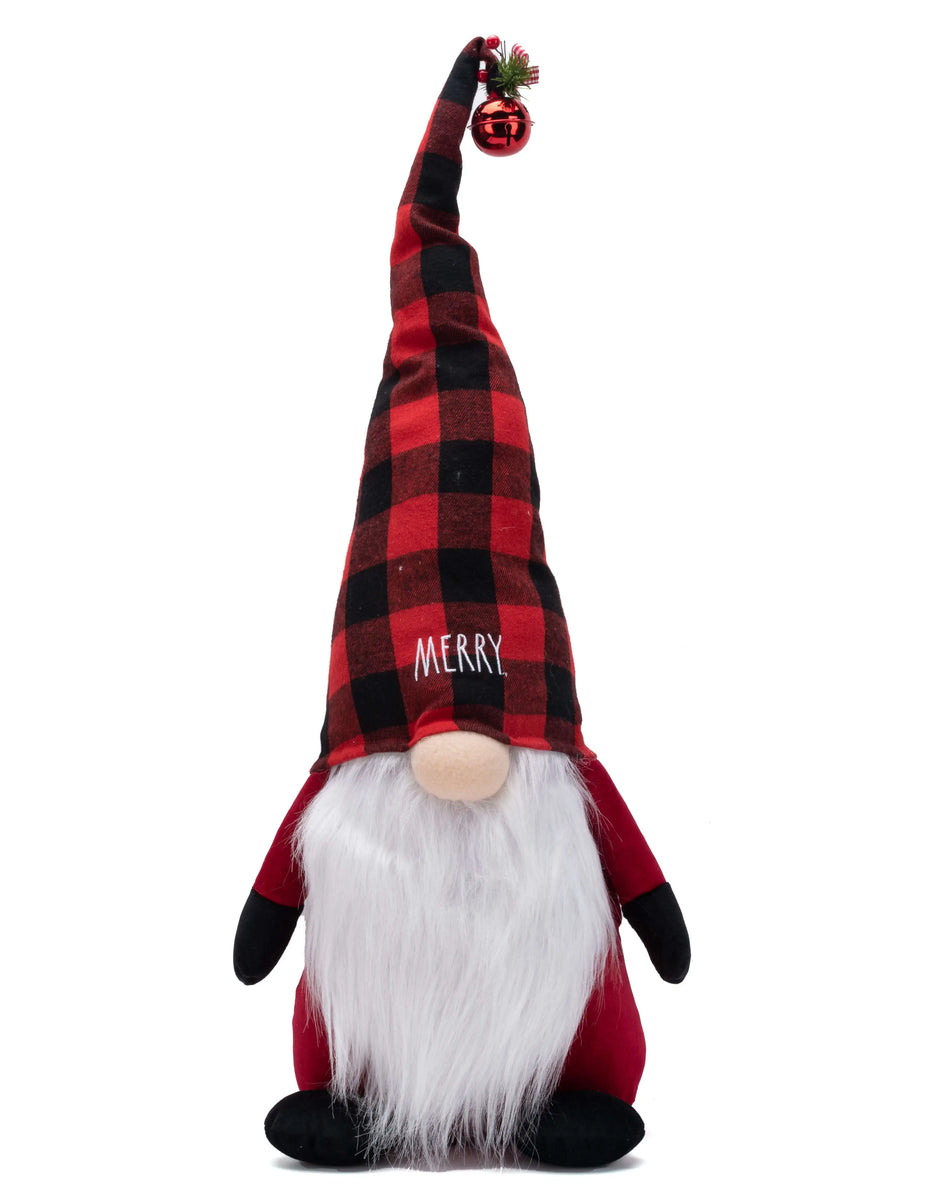 Rae Dunn “Merry” Plush Red Christmas Gnome with Music DesignStyles