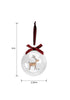 Load image into Gallery viewer, Dimension picture of one single ornament. Its measurements are 2.38&quot; in length and 6&quot; in height (the height includes the ribbon).
