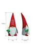 Load image into Gallery viewer, Dimensions pictured of the lighting gnome with Christmas theme. It is signaled that the gnome measures 7 inches in length, 5.25 inches in depth, and 19.25&quot; in height.
