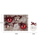 Load image into Gallery viewer, Dimension picture of the package that contains the red, white, and transparent Christmas ornaments. It measures 9.05&quot; in length, and 6.1&quot; in height.
