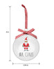 Load image into Gallery viewer, Dimension picture of one single ornament. Its measurements are 3.94&quot; in length and 8&quot; in height (the height includes the ribbon).
