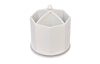 4-Section Octagonal-Shape White Wood Rotating Pencil Holder