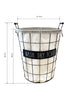 Load image into Gallery viewer, Black Round Rae Dunn Laundry Basket “Wash, Dry and Fold”
