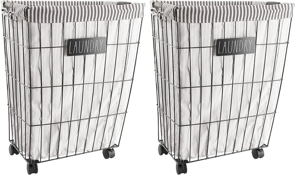 Rae Dunn Hamper Laundry Basket 