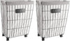 Rae Dunn Set of 2 Laundry Hampers with Liner and Wheels