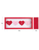 Load image into Gallery viewer, Dimensions picture of the Valentine sign. The picture shows the sign placed in a frontal and in a side angle. From the frontal perspective, it is signaled the sign measures 12&quot; in length and 5&quot; in height. From the side perspective, it is shown it measures 2&quot; depth. 
