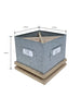 Load image into Gallery viewer, Dimensional image of the spinning desk organizer. The measurements are displayed: 4.75 inches in length and width, and 4.5 in height. The background is white.
