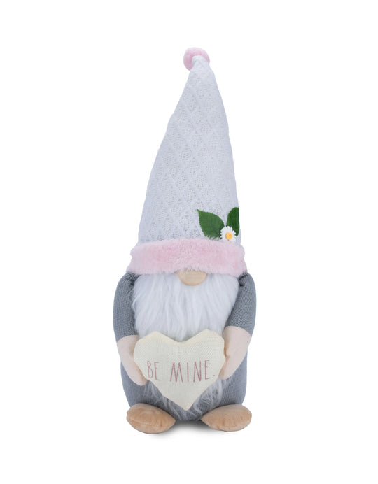 Rae Dunn “Be Mine” Plush Spring Gnome Holding Heart