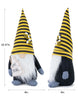 Load image into Gallery viewer, Dimension picture of the gnome. It is presented from both frontal and side angles. The frontal view indicates the gnome measures 8 inches in length and 20.47 inches in height, while the side view signals a depth of 6 inches. The background of the picture is white.
