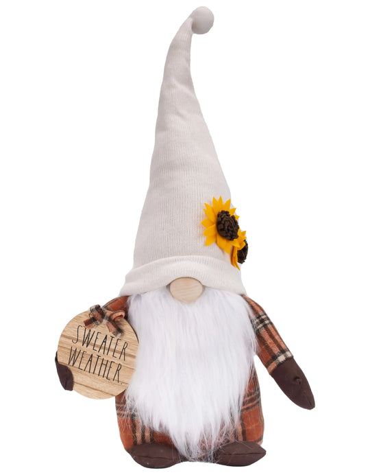 Rae Dunn “Sweater Weather” Plush Fall-Theme Sunflower Gnome