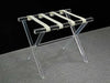 Load image into Gallery viewer, Acrylic Luggage Rack with White Leather Straps
