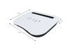 Load image into Gallery viewer, Dimensional image of the cushioned portable desk. The measurements are shown: 17.5 inches in length, 13.5 inches in depth, and 3 inches in height. The background of the picture is white.
