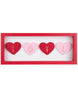 Load image into Gallery viewer, Frontal angle of the wooden sign with the term &quot;Love&quot; on it. In this view, the spelling L - O - V - E can be fully appreciated, placed on the four decorative hearts that are part of this artistic sign. The background of the picture is white.
