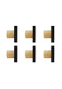 Load image into Gallery viewer, Rae Dunn &quot;1, 2, 3, 4, 5, 6&quot; Set 6 Black Square Drawer Pulls
