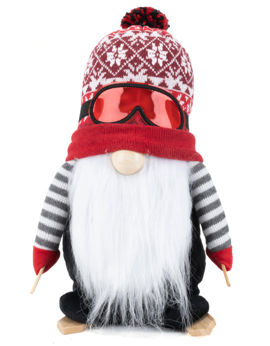 Willow & Riley Christmas Skiing Gnome with Ski Poles