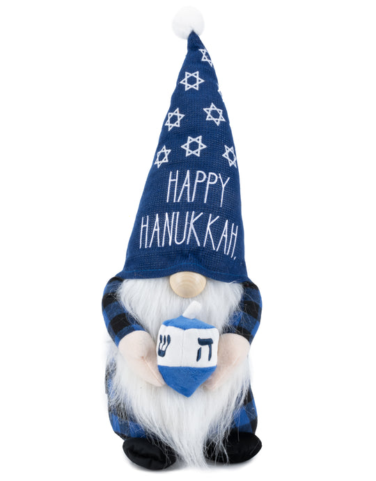 Rae Dunn "Happy Hanukkah" Plush Gnome With Dreidel