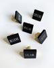 Load image into Gallery viewer, Rae Dunn &quot;Dream&quot; Set 6 Wooden Squared Black Drawer Pulls
