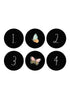 Load image into Gallery viewer, Rae Dunn Set of 6 Black Round Door Knobs with Butterflies
