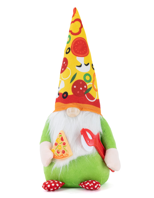 Willow & Riley Freestanding Plush Pizza-Theme Gnome
