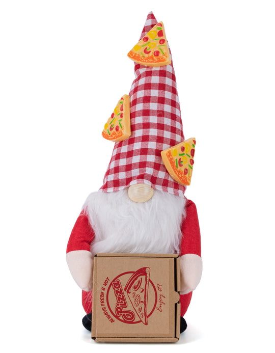 Willow & Riley Freestanding Plush Pizza-Theme Gnome