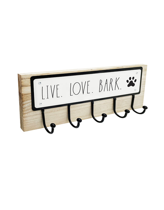 Rae Dunn "Live, Love and Bark" Wall Hooks for Pets Supplies