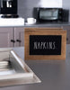 Load image into Gallery viewer, Rae Dunn “Napkins” Dark Wooden Rustic Napkin Holder
