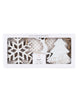 Becki Owens Washed White Christmas Wooden Ornaments Décor
