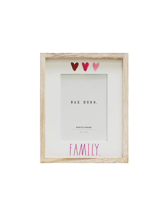 Rae Dunn "Family" 5x7 Wooden Picture Frame