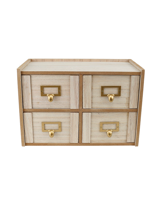 Becki Owens Wooden Desk Organizer with 4 Drawers