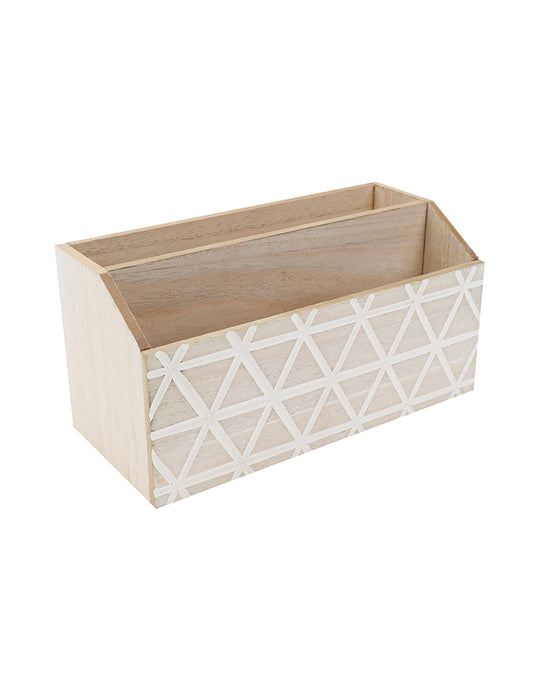 Becki Owens 2 Compartments Wooden Desk / File Organizer