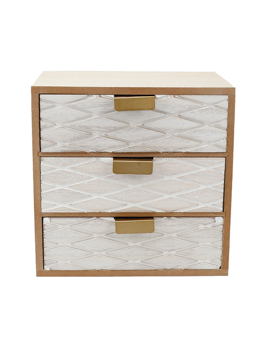 Becki Owens 3-Tier Wooden Desk Organizer with Three Drawers