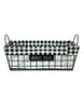 Load image into Gallery viewer, Rae Dunn &quot;Market Fresh&quot; Black White Checkered Wire Baskets
