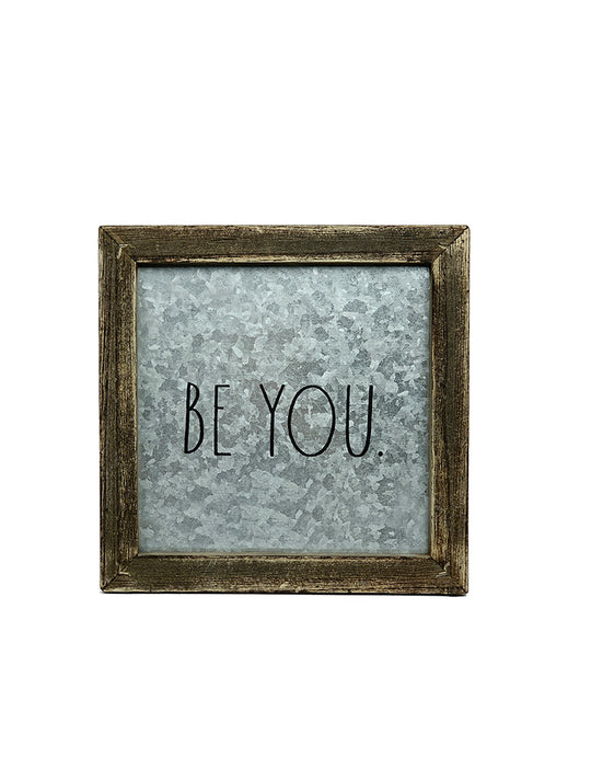Rae Dunn “Be You" Squared Wooden Desk Sign
