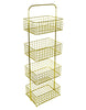 Load image into Gallery viewer, 4-Tiers Gold Colored Wire Storage Caddy
