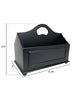 Load image into Gallery viewer, Classic Black Wooden Magazine Holder with 2 Compartments
