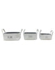 Load image into Gallery viewer, Rae Dunn &quot;Home, Stuff, Etc.&quot; Set of 3 White Fabric Cube Bin

