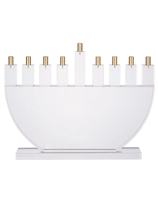 Clear Acrylic Menorah with Gold 30 MM Candle Holders